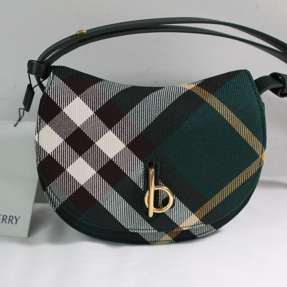 Burberry Handbags - NWT Burberry Rocking Horse Green Plaid Tartan Shoulder Bag Crossbody $1750